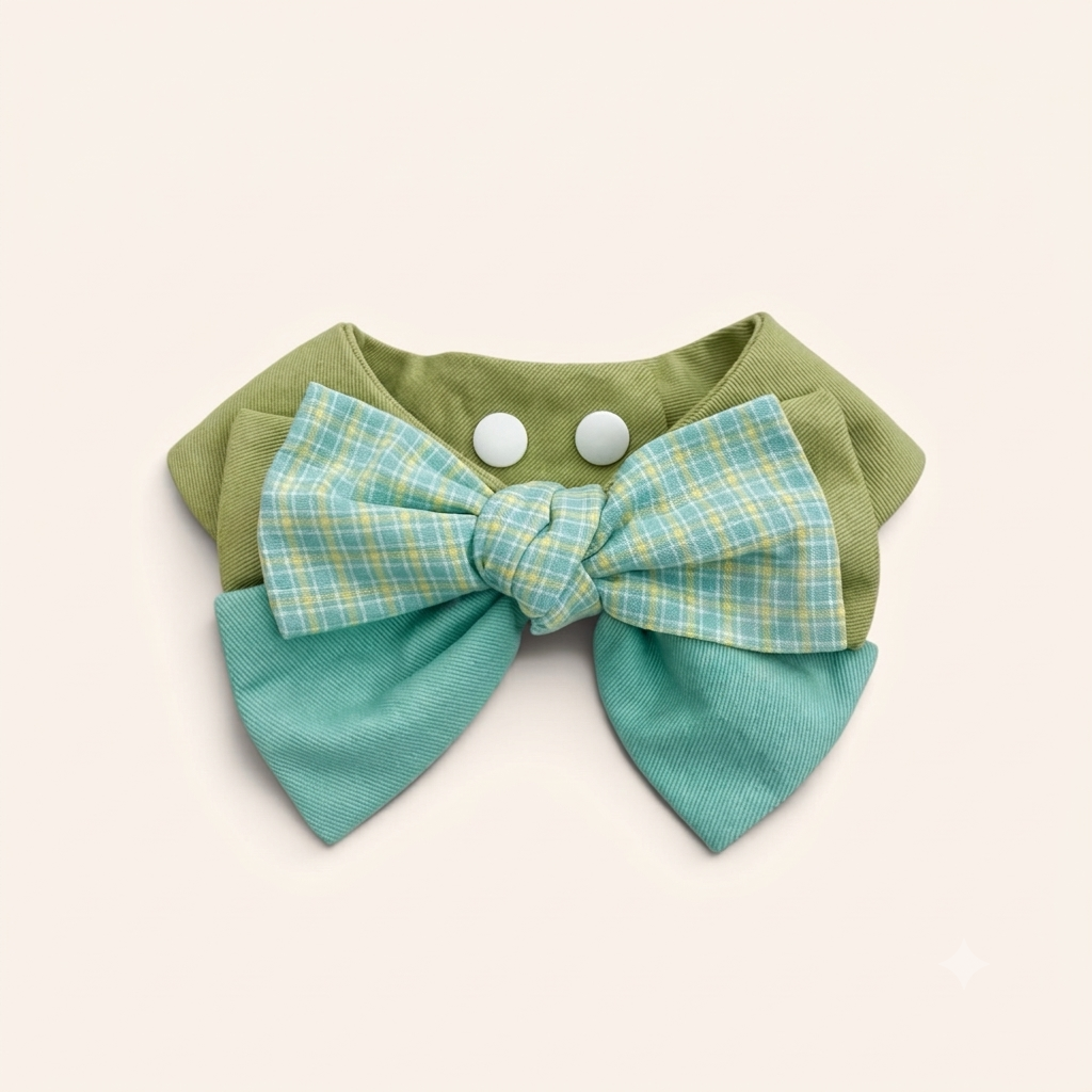 Blooming Bow Bandana | Meadow Check