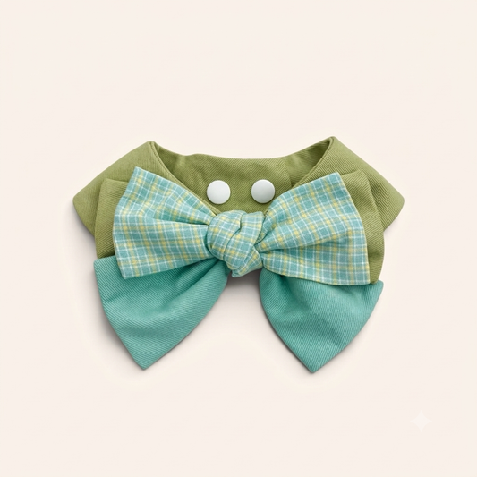 Blooming Bow Bandana | Meadow Check