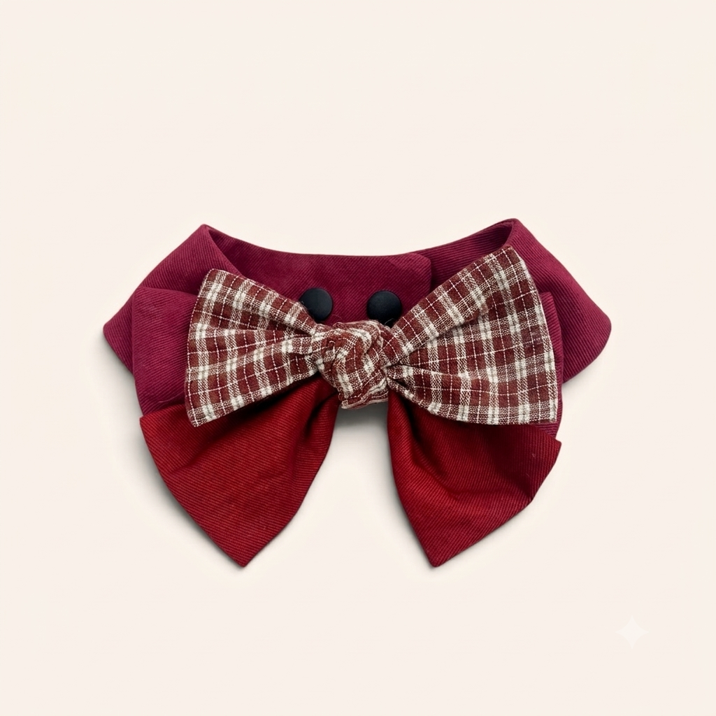 Blooming Bow Bandana | Cherry Check
