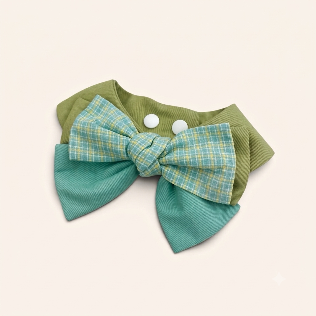 Blooming Bow Bandana | Meadow Check