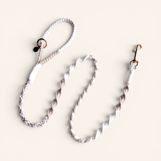 Cotton Bloom Leash | Shimmer Ivory