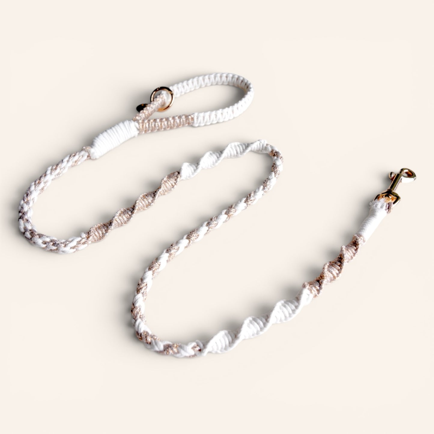 Cotton Bloom Leash | Shimmer Ivory