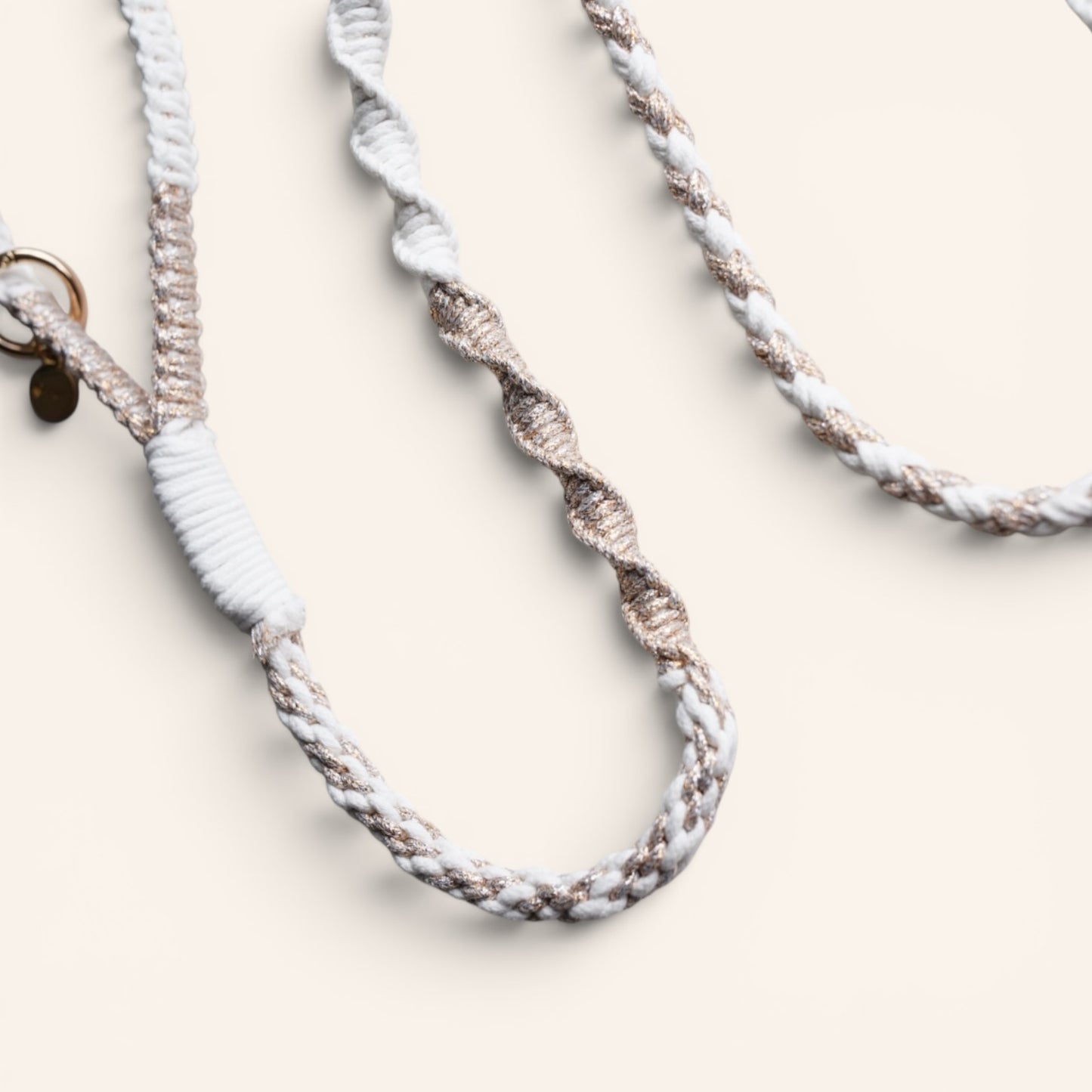 Cotton Bloom Leash | Shimmer Ivory