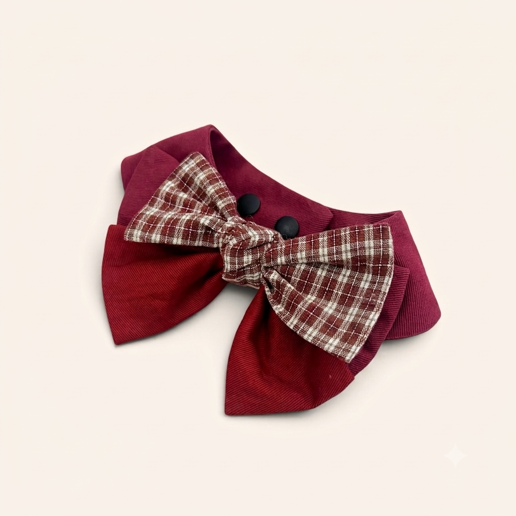 Blooming Bow Bandana | Cherry Check