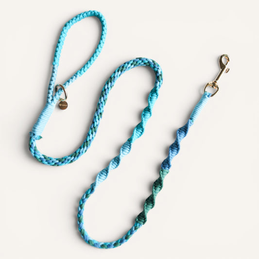 Cotton Bloom Leash | Blue Lagoon