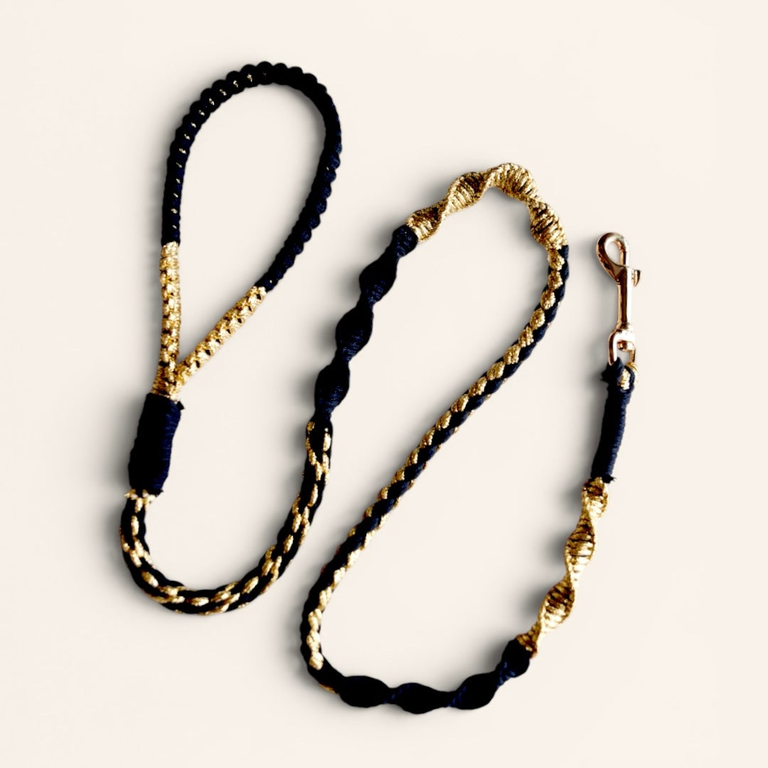 Cotton Bloom Leash | Golden Black