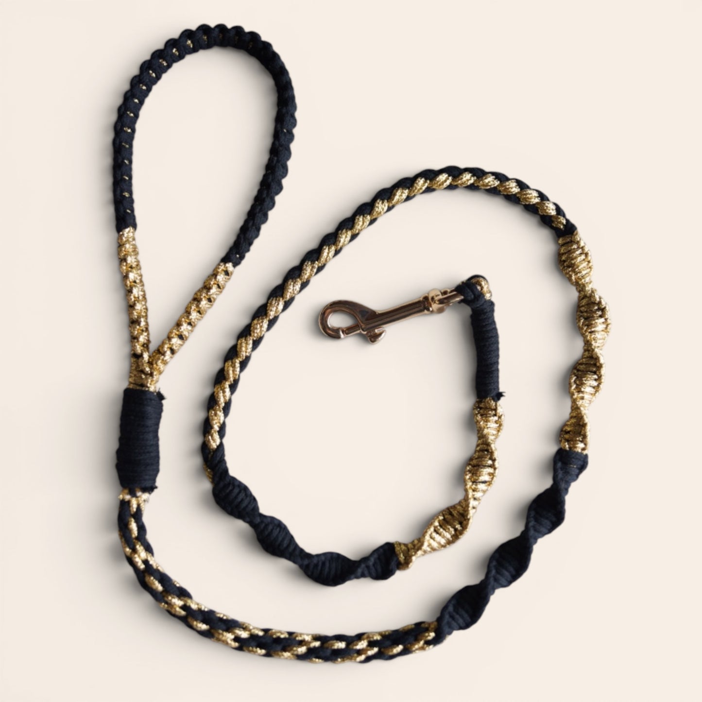 Cotton Bloom Leash | Golden Black