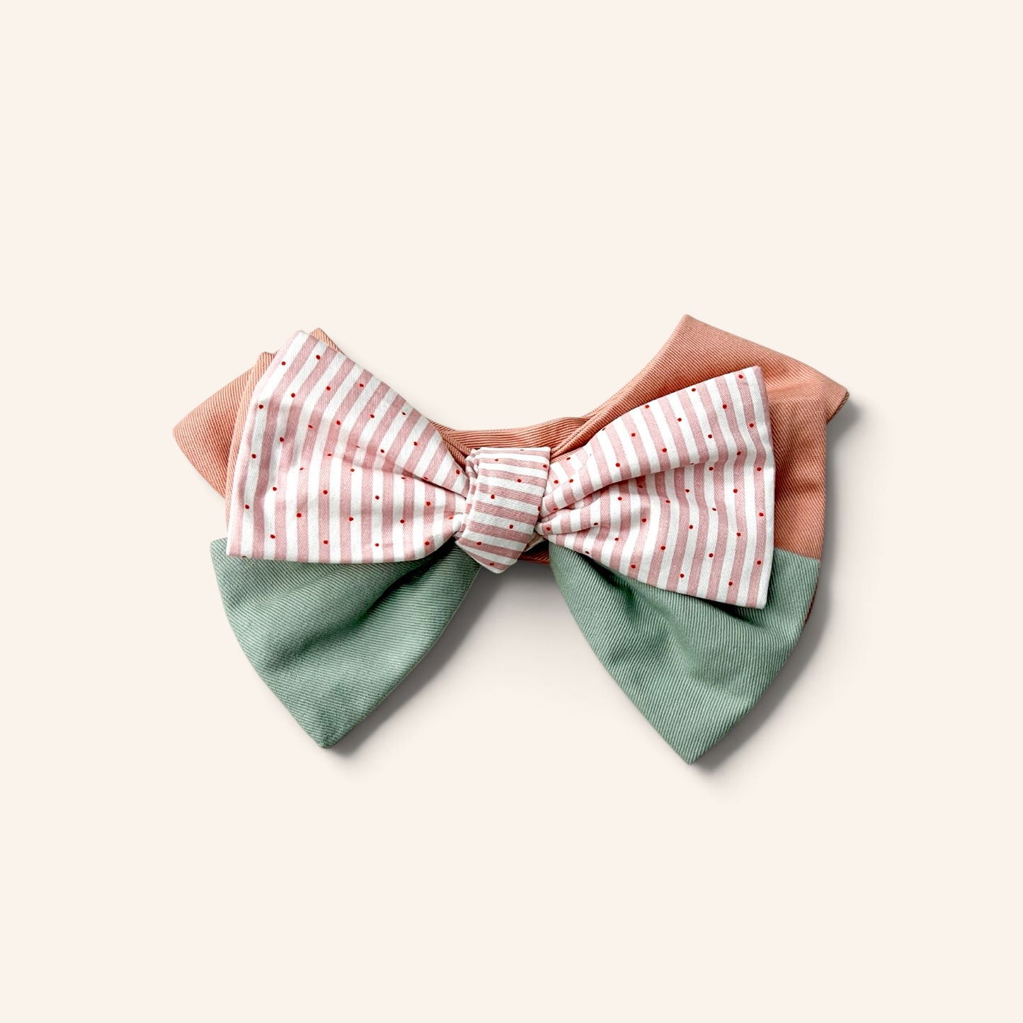 Blooming Bow Bandana | Rose Stripe
