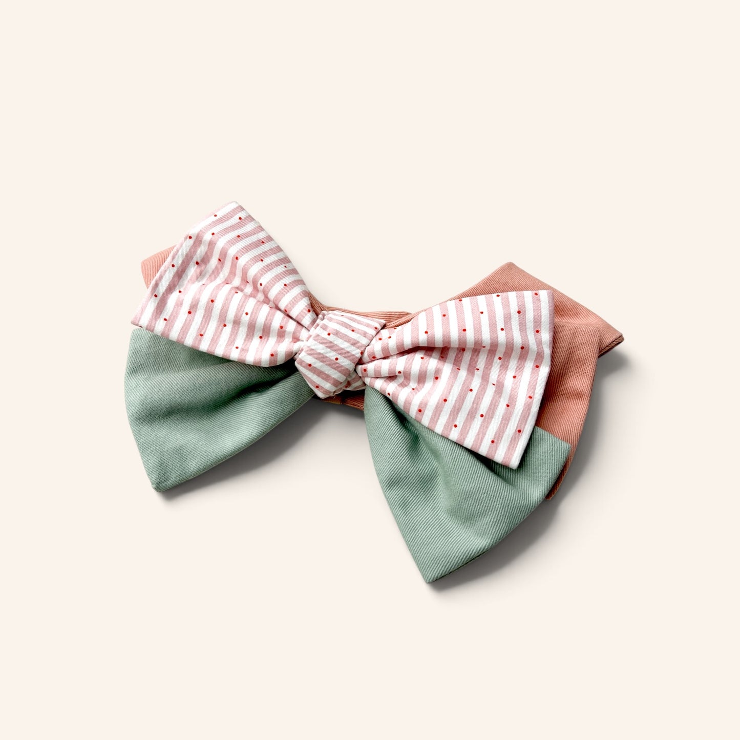 Blooming Bow Bandana | Rose Stripe